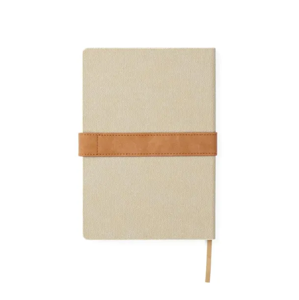  VINGA Bosler A5 RCS recycled canvas note book - Vinga brown 