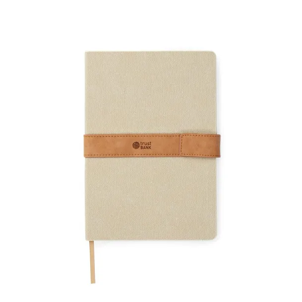  VINGA Bosler A5 RCS recycled canvas note book - Vinga brown 