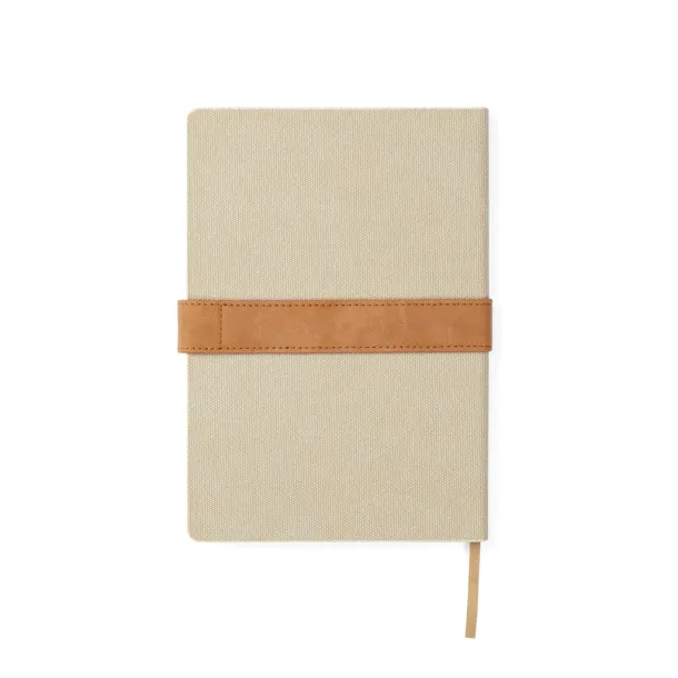  VINGA Bosler A5 RCS recycled canvas note book - Vinga beige
