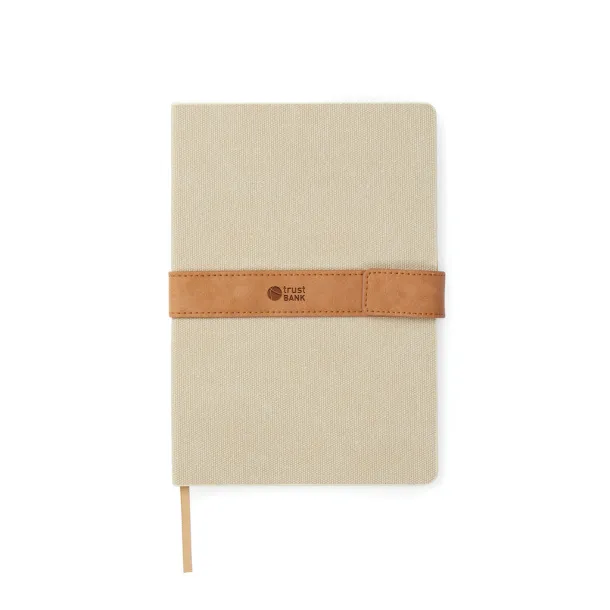  VINGA Bosler A5 RCS recycled canvas note book - Vinga brown 