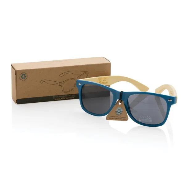  FSC® Bamboo and RCS recycled plastic sunglasses - XD Collection Blue 