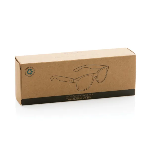  FSC® Bamboo and RCS recycled plastic sunglasses - XD Collection Blue 