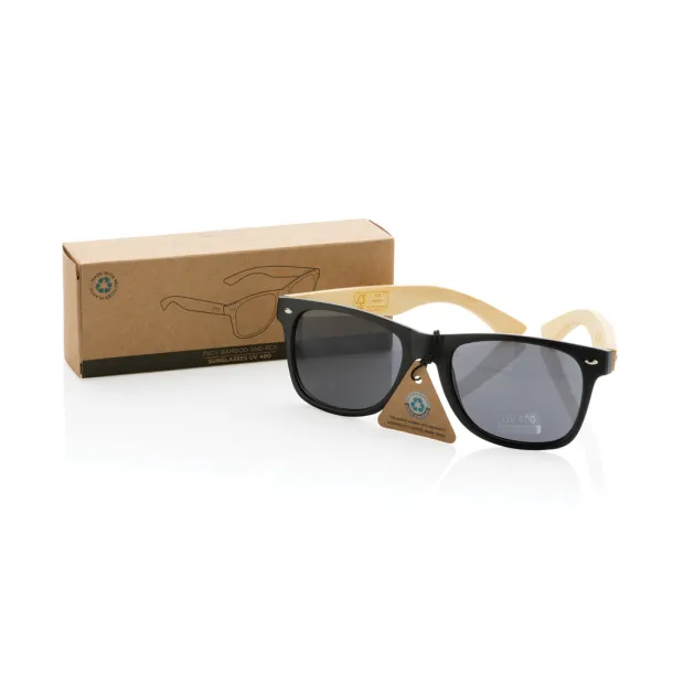  FSC® Bamboo and RCS recycled plastic sunglasses - XD Collection Black 