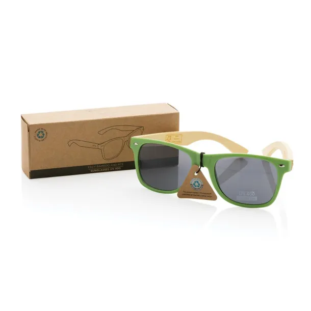  FSC® Bamboo and RCS recycled plastic sunglasses - XD Collection Green 