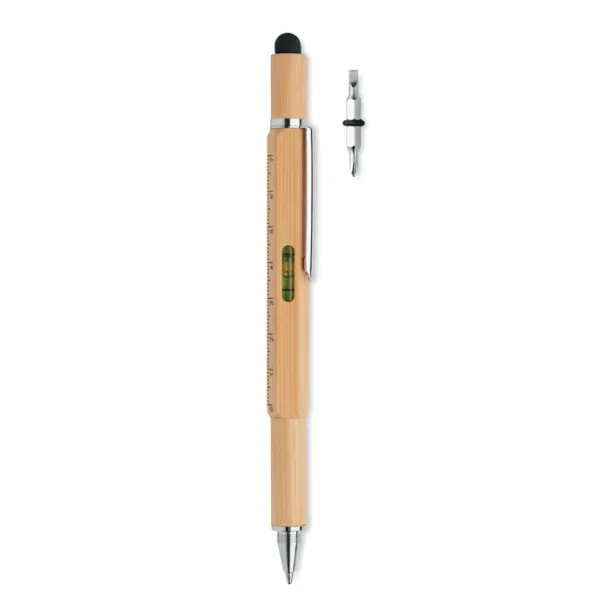 TOOLBAM Spirit level pen in bamboo Wood