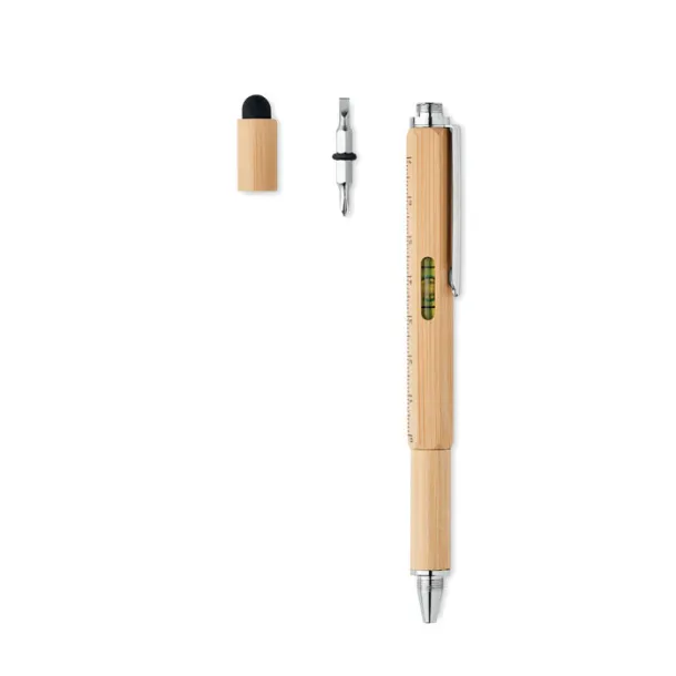 TOOLBAM Spirit level pen in bamboo Wood