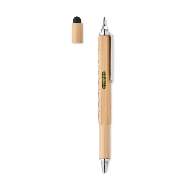 TOOLBAM Spirit level pen in bamboo Wood