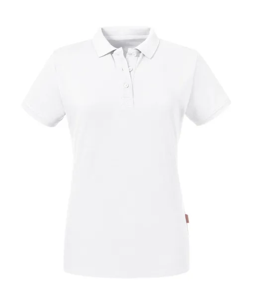  Ženska polo majica od organskog pamuka, 215 g/m² - Russell Pure Organic Bijela