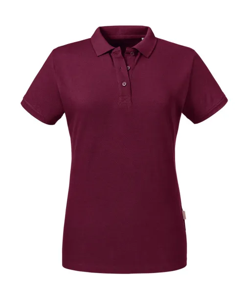  Ženska polo majica od organskog pamuka, 215 g/m² - Russell Pure Organic burgundac