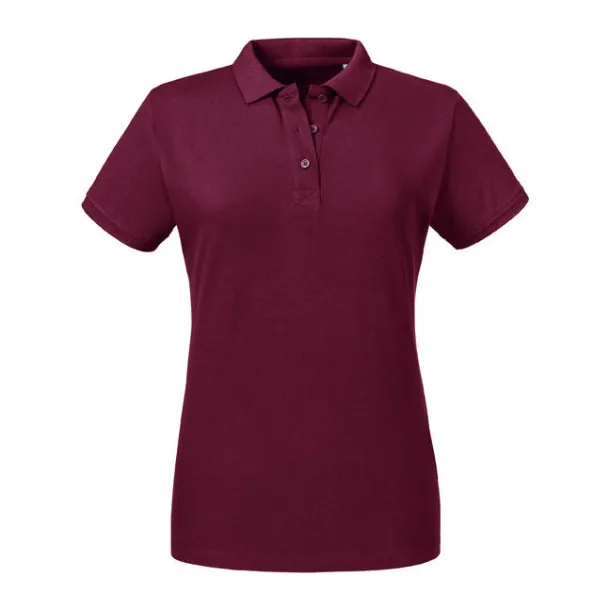  Ženska polo majica od organskog pamuka, 215 g/m² - Russell Pure Organic burgundac