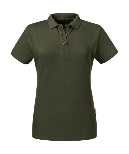  Ženska polo majica od organskog pamuka, 215 g/m² - Russell Pure Organic Dark Olive
