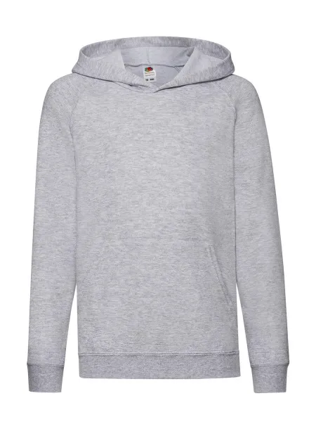  Dječji lagani hoodie, 240 g/m² - Fruit of the Loom Heather Grey