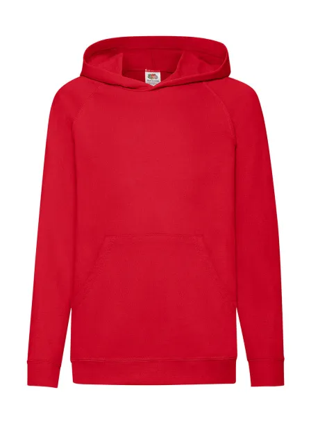  Kids Lightweight Hooded Sweat - Fruit of the Loom Crvena