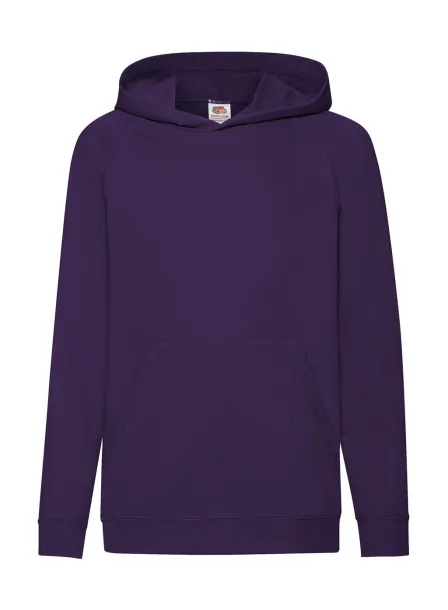  Kids Lightweight Hooded Sweat - Fruit of the Loom Ljubičasta