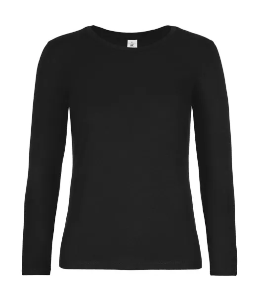  Ženska majica dugih rukava, 185 g/m² - B&C Crna