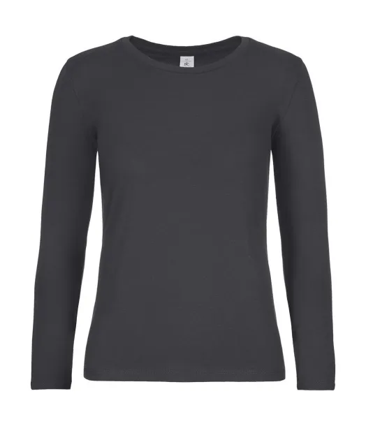  Ženska majica dugih rukava, 185 g/m² - B&C Tamno siva