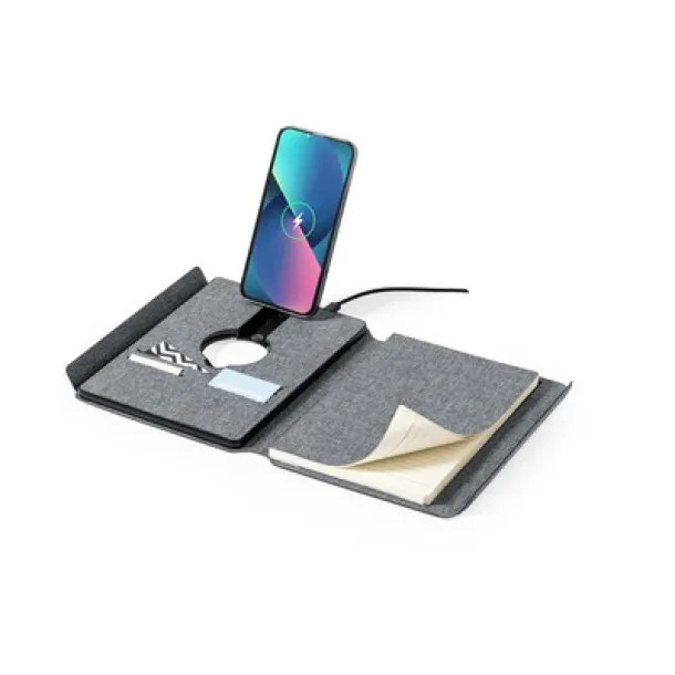  Multifunctional RPET notebook A5, magnetic wireless charger 10W, power bank 5000 mAh A69F99