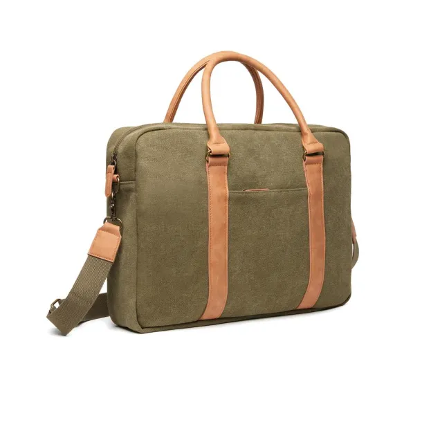  VINGA Bosler canvas computer bag - Vinga Green 