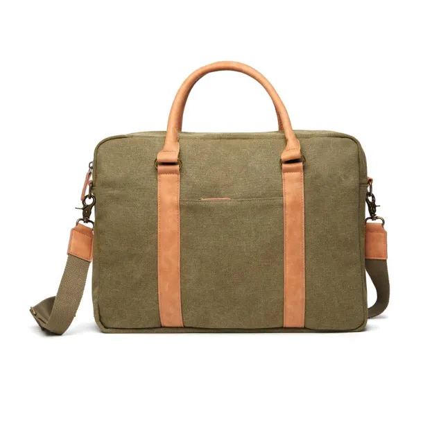  VINGA Bosler canvas computer bag - Vinga Green 