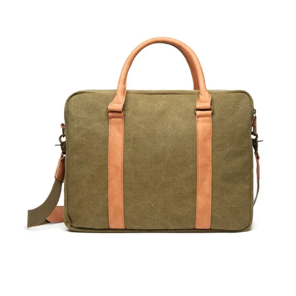  VINGA Bosler canvas computer bag - Vinga Green 