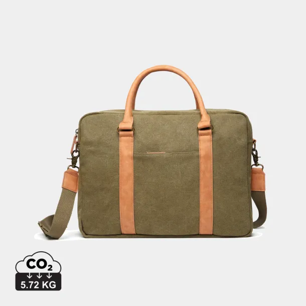  VINGA Bosler canvas computer bag - Vinga Green 