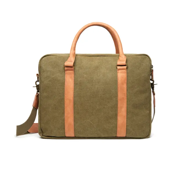  VINGA Bosler canvas computer bag - Vinga Green 