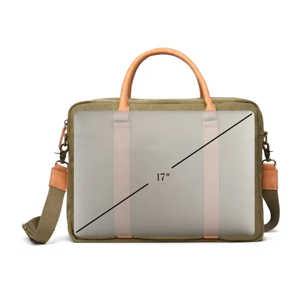  VINGA Bosler platnena torba za laptop, 16" - Vinga Zelena