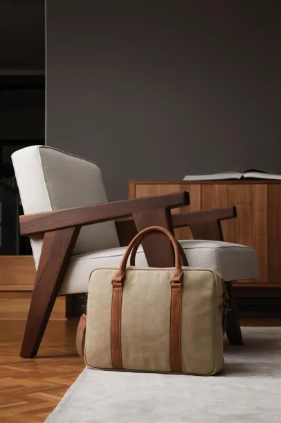  VINGA Bosler canvas computer bag - Vinga beige