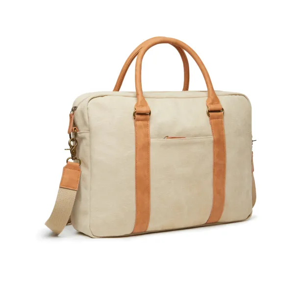  VINGA Bosler platnena torba za laptop, 16" - Vinga beige