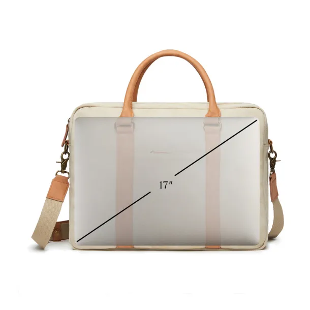  VINGA Bosler platnena torba za laptop, 16" - Vinga beige