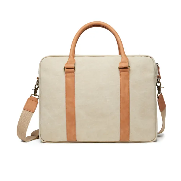  VINGA Bosler platnena torba za laptop, 16" - Vinga beige