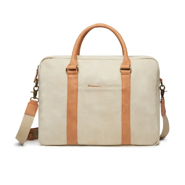  VINGA Bosler platnena torba za laptop, 16" - Vinga beige