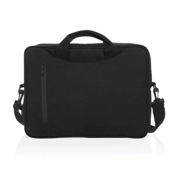  Laluka AWARE™ recycled cotton 15.4 inch laptop bag - XD Collection Black 