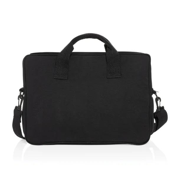  Laluka AWARE™ recycled cotton 15.4 inch laptop bag - XD Collection Black 