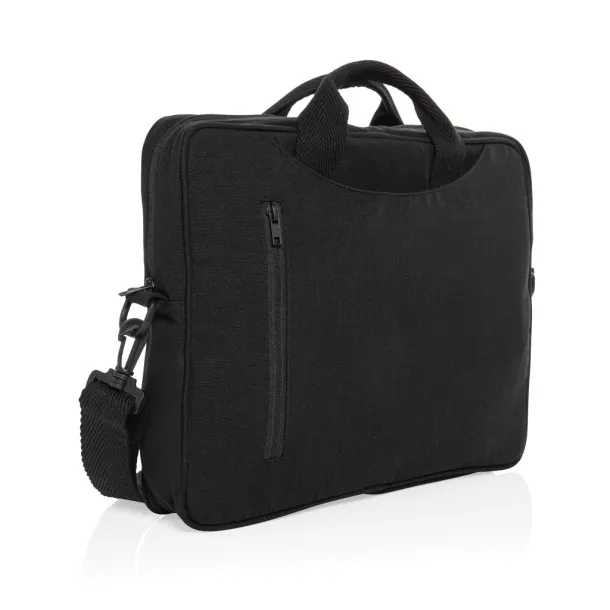  Laluka AWARE™ torba za 15,4" laptop od recikliranog pamuka - XD Collection Crna 