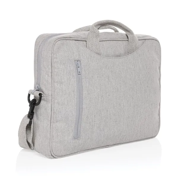  Laluka AWARE™ recycled cotton 15.4 inch laptop bag - XD Collection Grey 