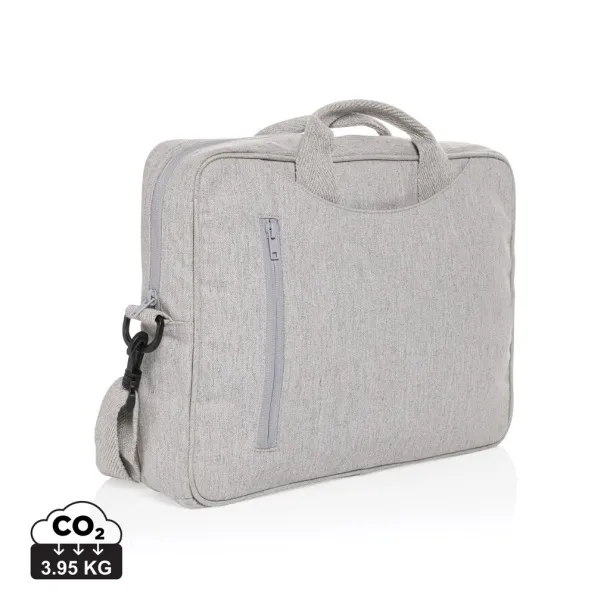  Laluka AWARE™ recycled cotton 15.4 inch laptop bag - XD Collection Grey 