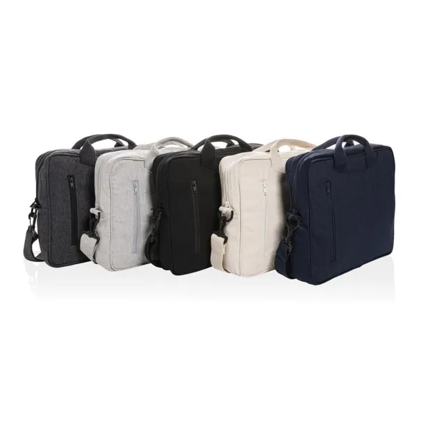  Laluka AWARE™ recycled cotton 15.4 inch laptop bag - XD Collection navy, white 