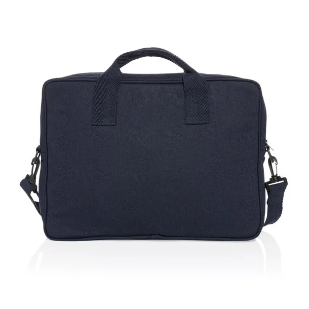  Laluka AWARE™ recycled cotton 15.4 inch laptop bag - XD Collection navy, white 