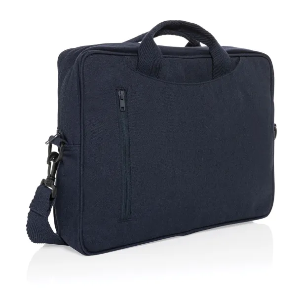  Laluka AWARE™ recycled cotton 15.4 inch laptop bag - XD Collection navy, white 