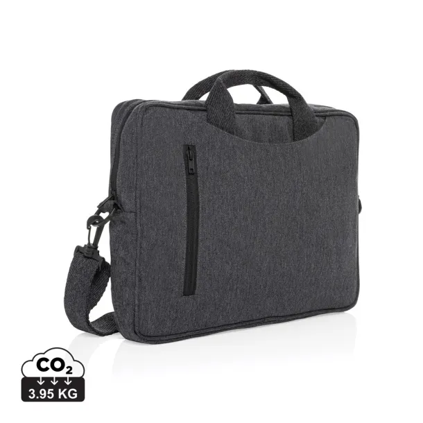  Laluka AWARE™ recycled cotton 15.4 inch laptop bag - XD Collection Anthracite 