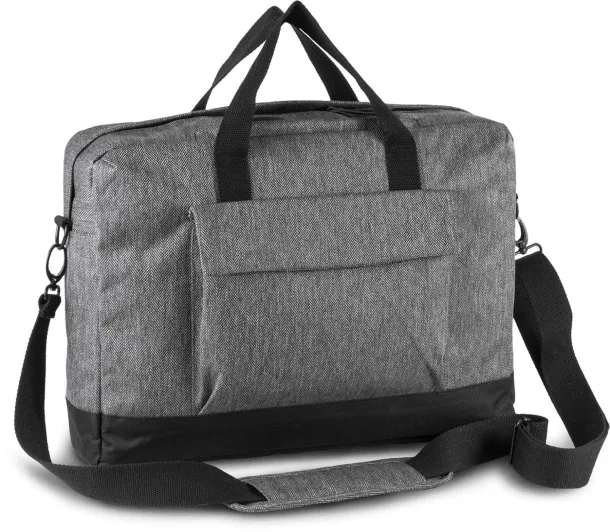  LAPTOP BAG - Kimood Grey Twill Black