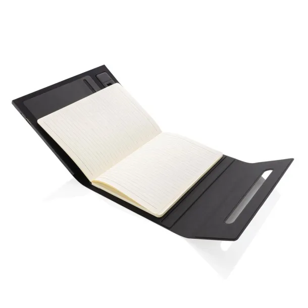  5000 mAh power notebook A5 with wireless charging Black