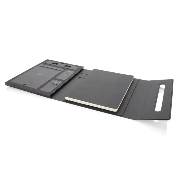  5000 mAh power notebook A5 with wireless charging Black