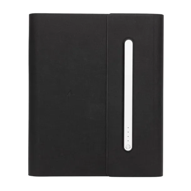  5000 mAh power notebook A5 with wireless charging Black
