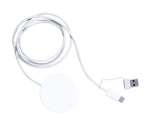 Andrew magnetic wireless charger White