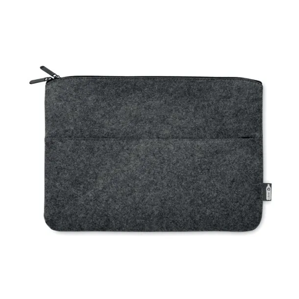 TOPLO RPET felt zipped laptop bag stone grey