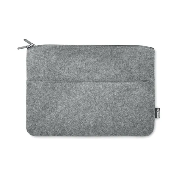 TOPLO RPET felt zipped laptop bag Grey