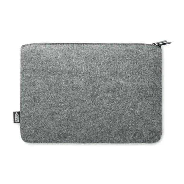 TOPLO RPET felt zipped laptop bag Grey