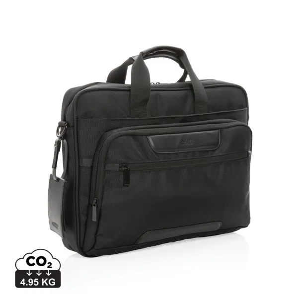  Swiss Peak AWARE™ RPET Voyager 15.6" laptop bag - Swiss Peak Black 